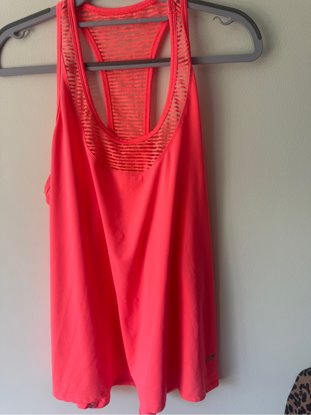 Women’s Coral Racerback Tank Top with Mesh Back